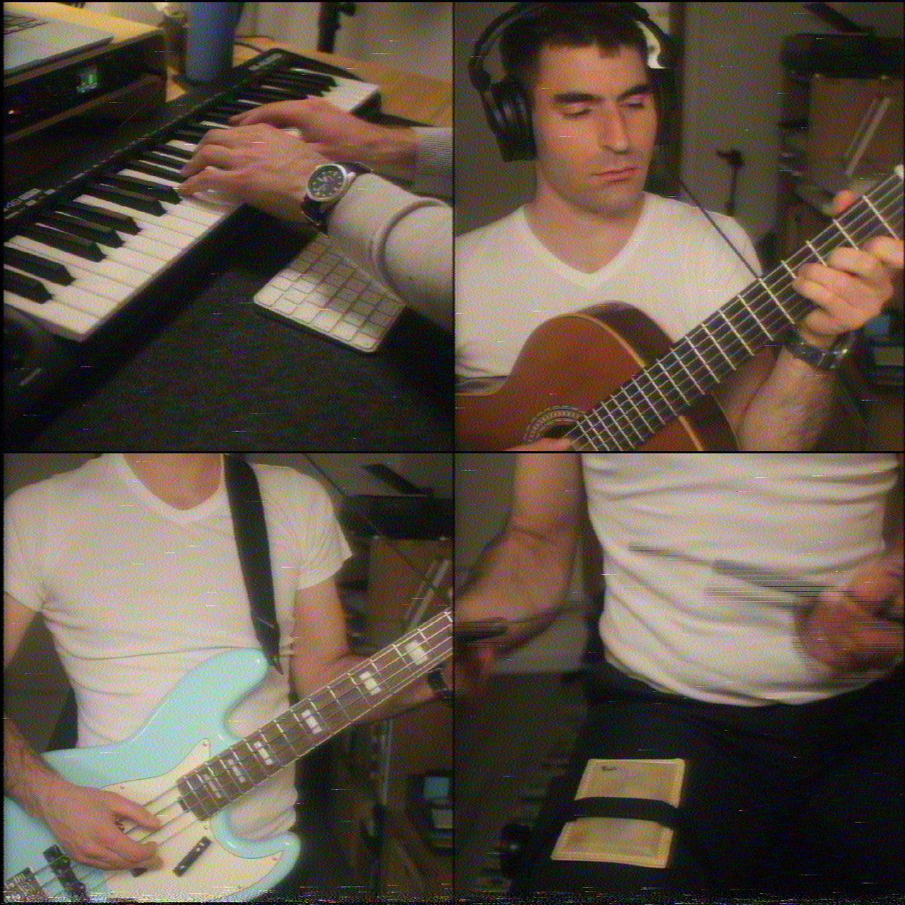 A thumbnail from the music video featuring me playing the instruments. Une vignette du clip vidéo dans laquelle je joue les instruments.